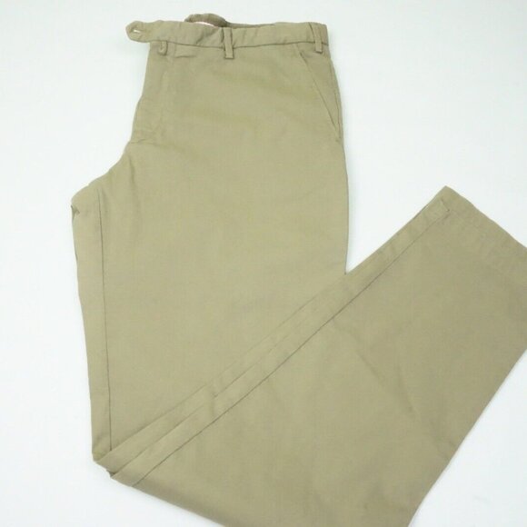 Isaia Tinto Regular Brown Cotton Blend Casual Mens Chino Pants 54R EU NEW